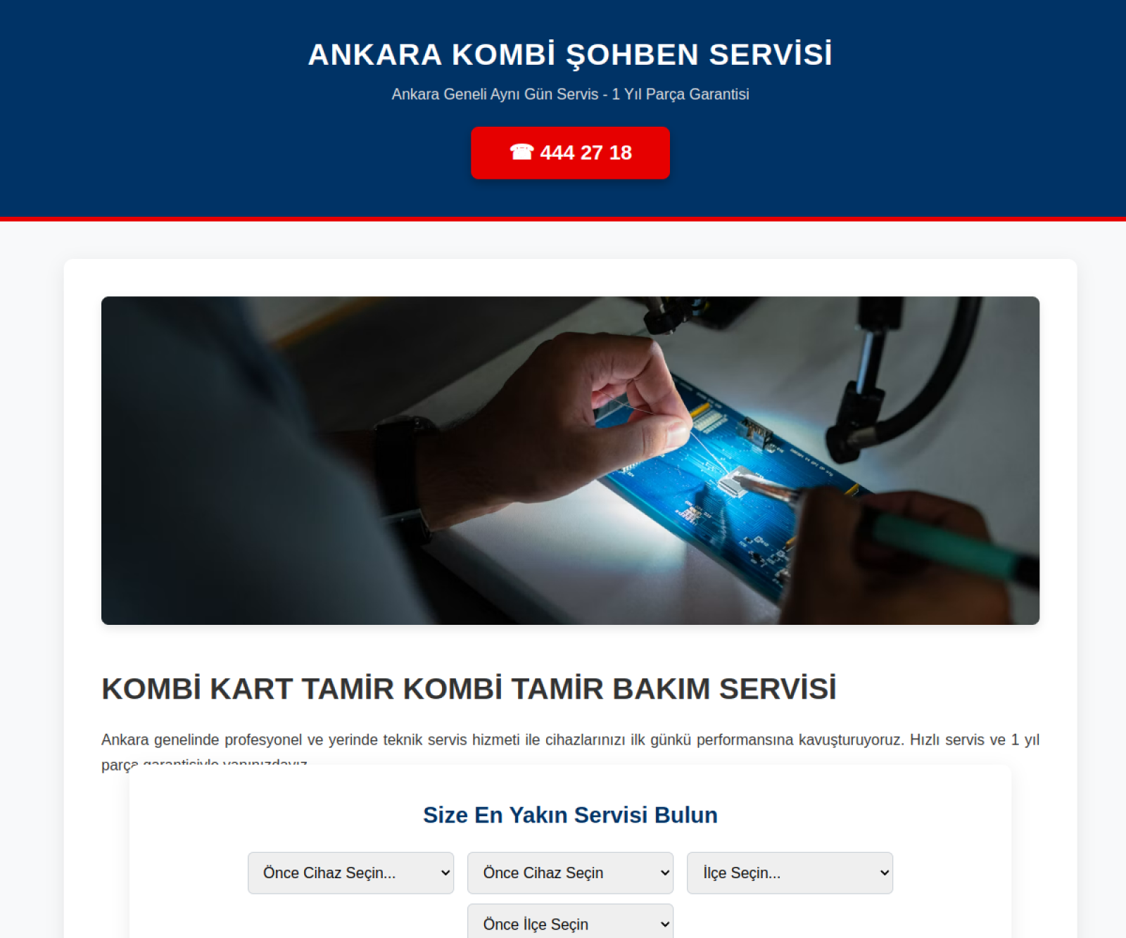 Kombi Servisi site önizlemesi