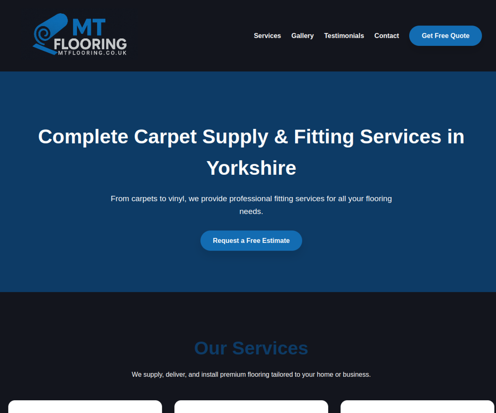 MT Flooring website