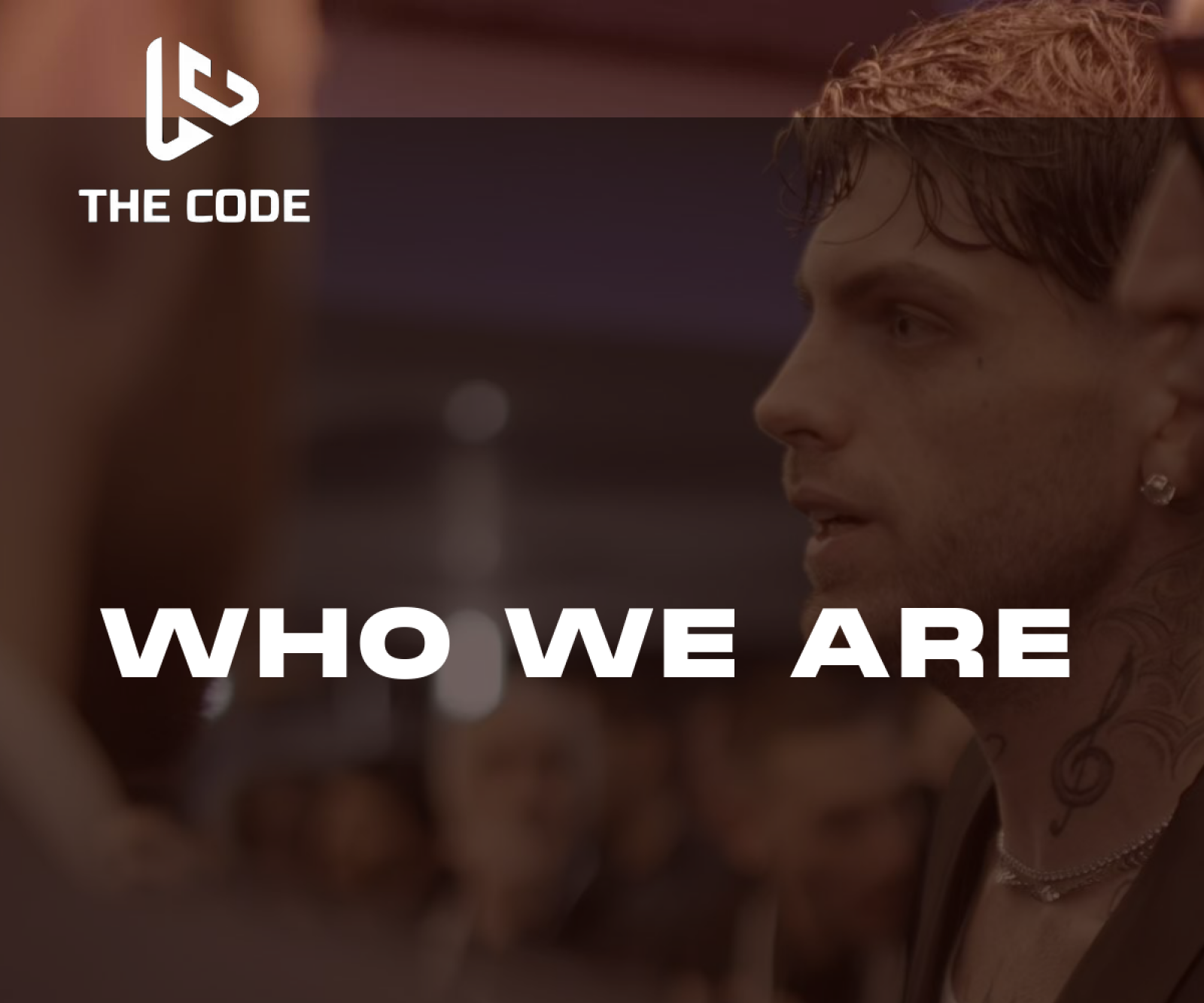 Anteprima reale della homepage di The Code