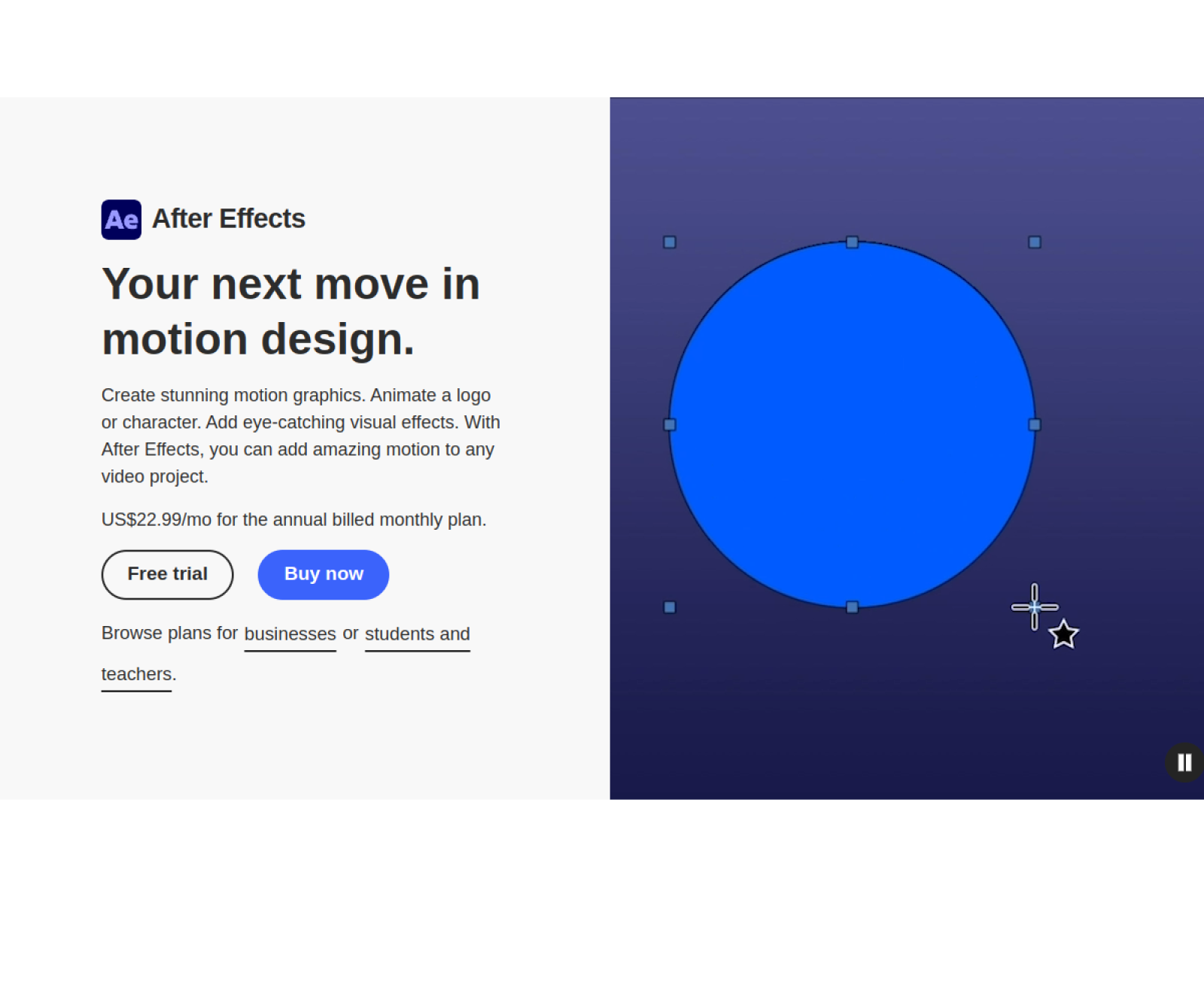 After Effects website preview