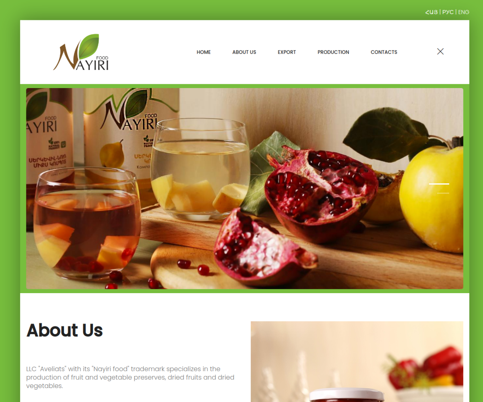 Nayiri Food — brand & catalog site