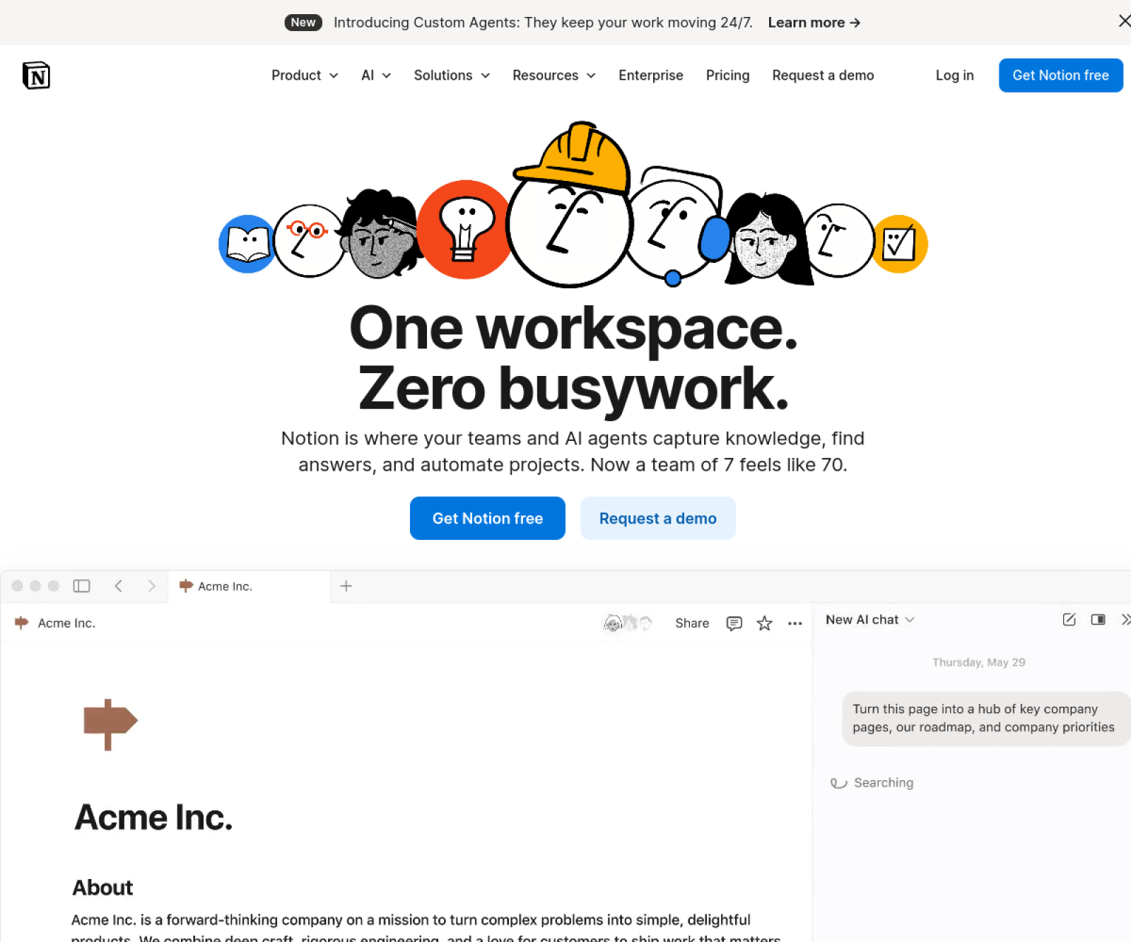Notion website preview