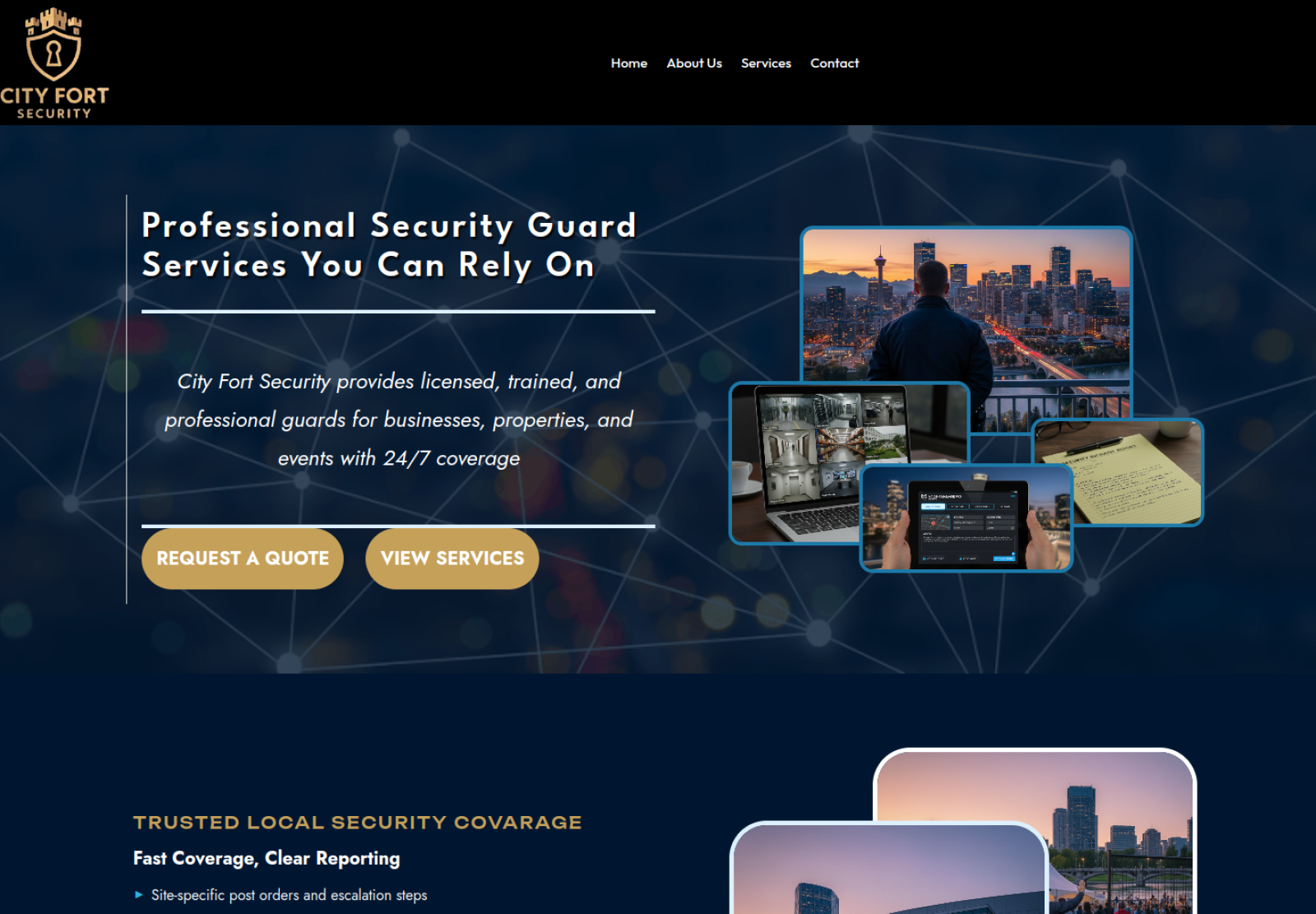 City Fort Security — live website screenshot