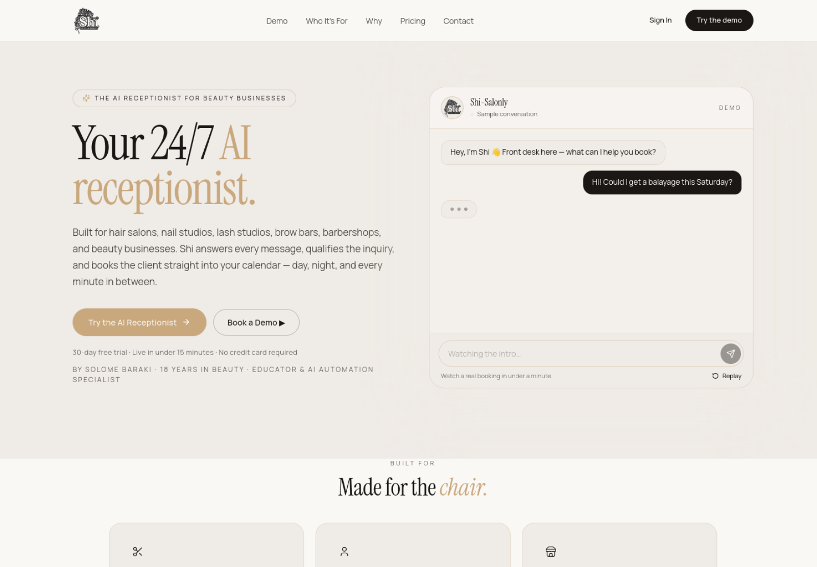 Shi-Salonly (.com) website screenshot
