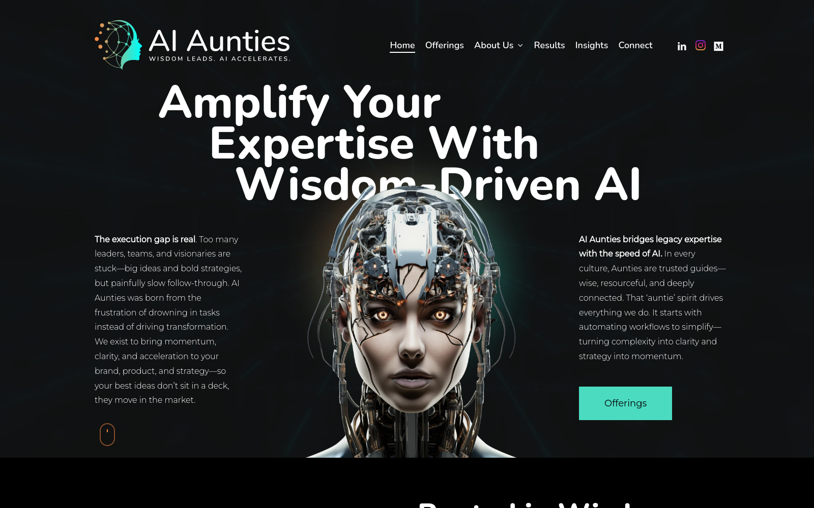 AI Aunties website screenshot