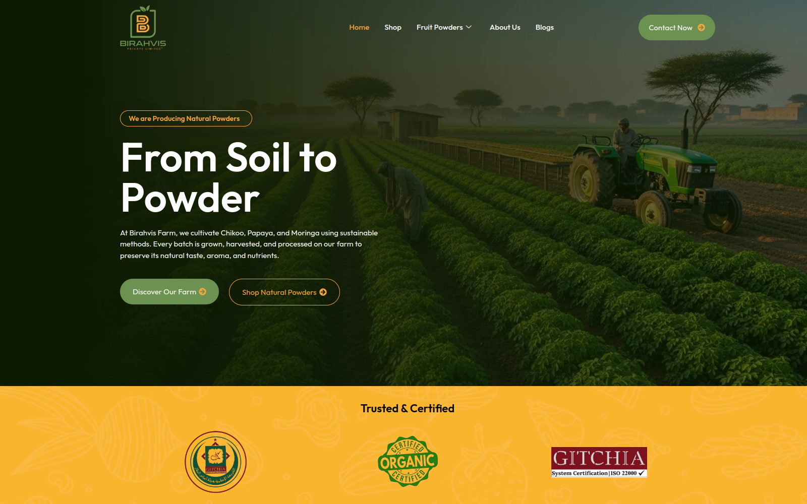 Birahvis website screenshot