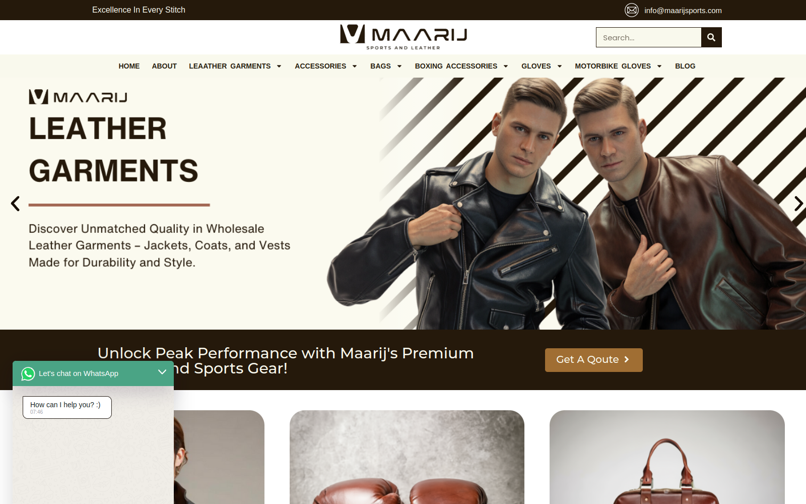 Maarij Sports store screenshot