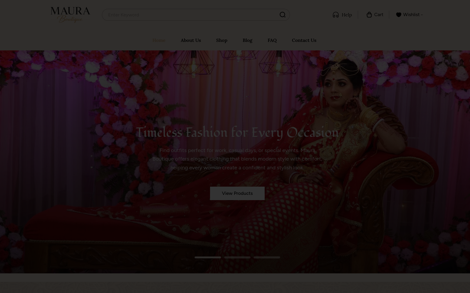 Maura Boutique store screenshot