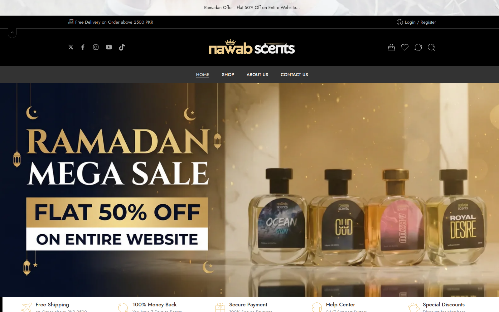Nawab Scents website screenshot