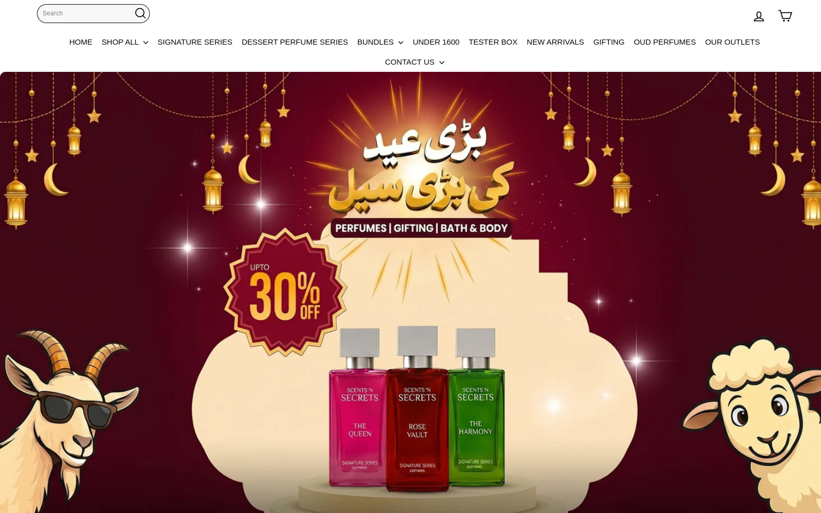 Scents N Secrets website screenshot