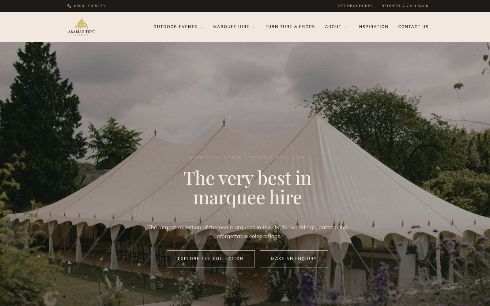 Arabian Tents website