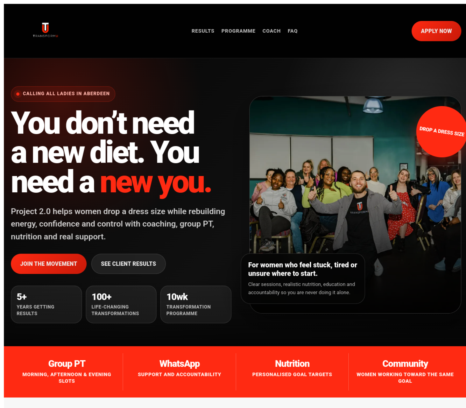 TransformU Coaching website redesign concept by Blue Digital Avenue