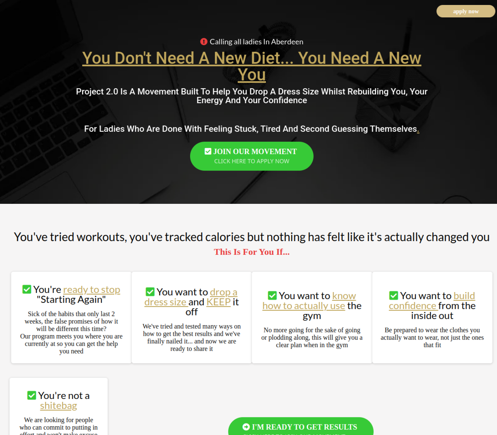Original TransformU Coaching website preview