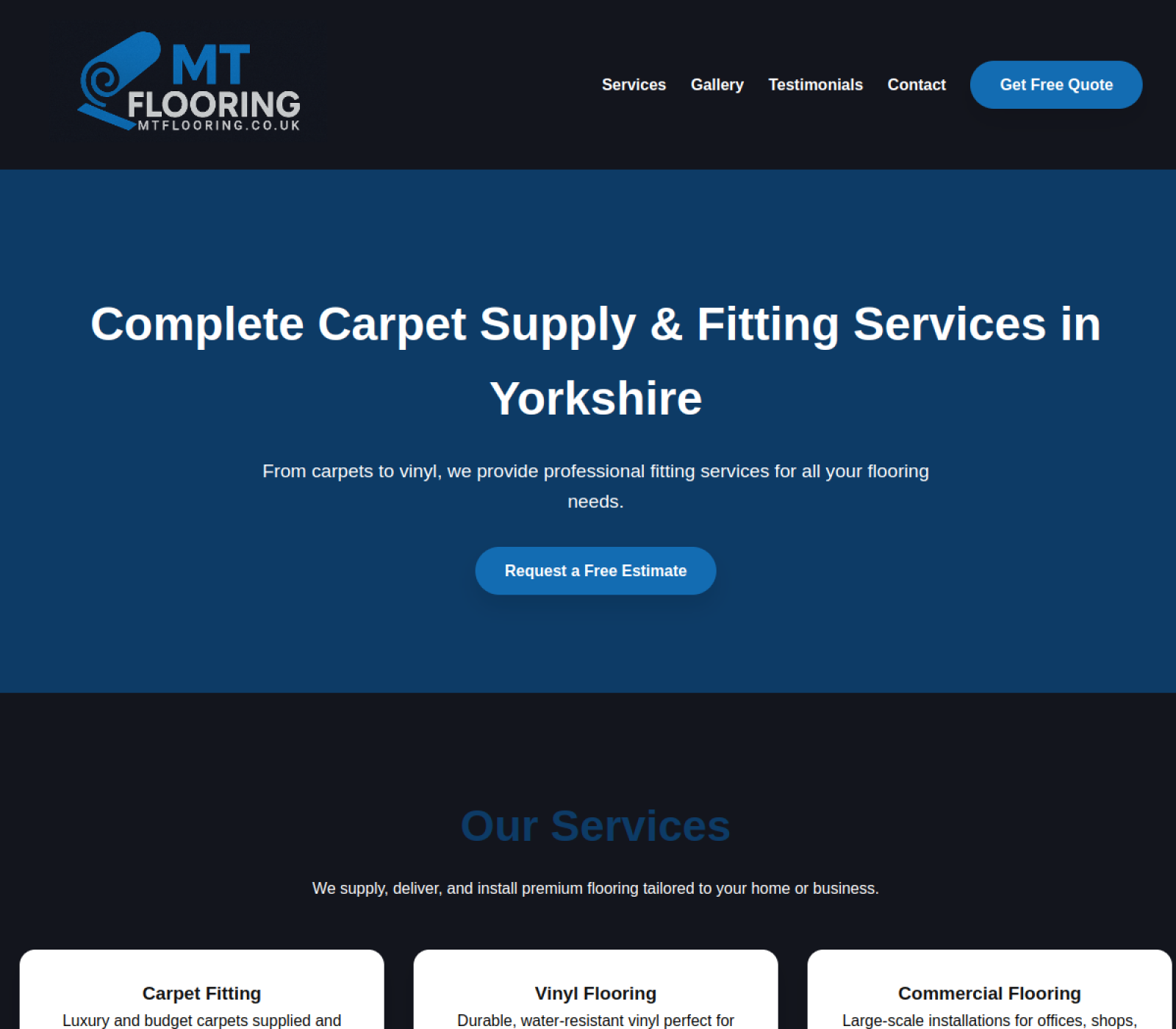 MT Flooring website