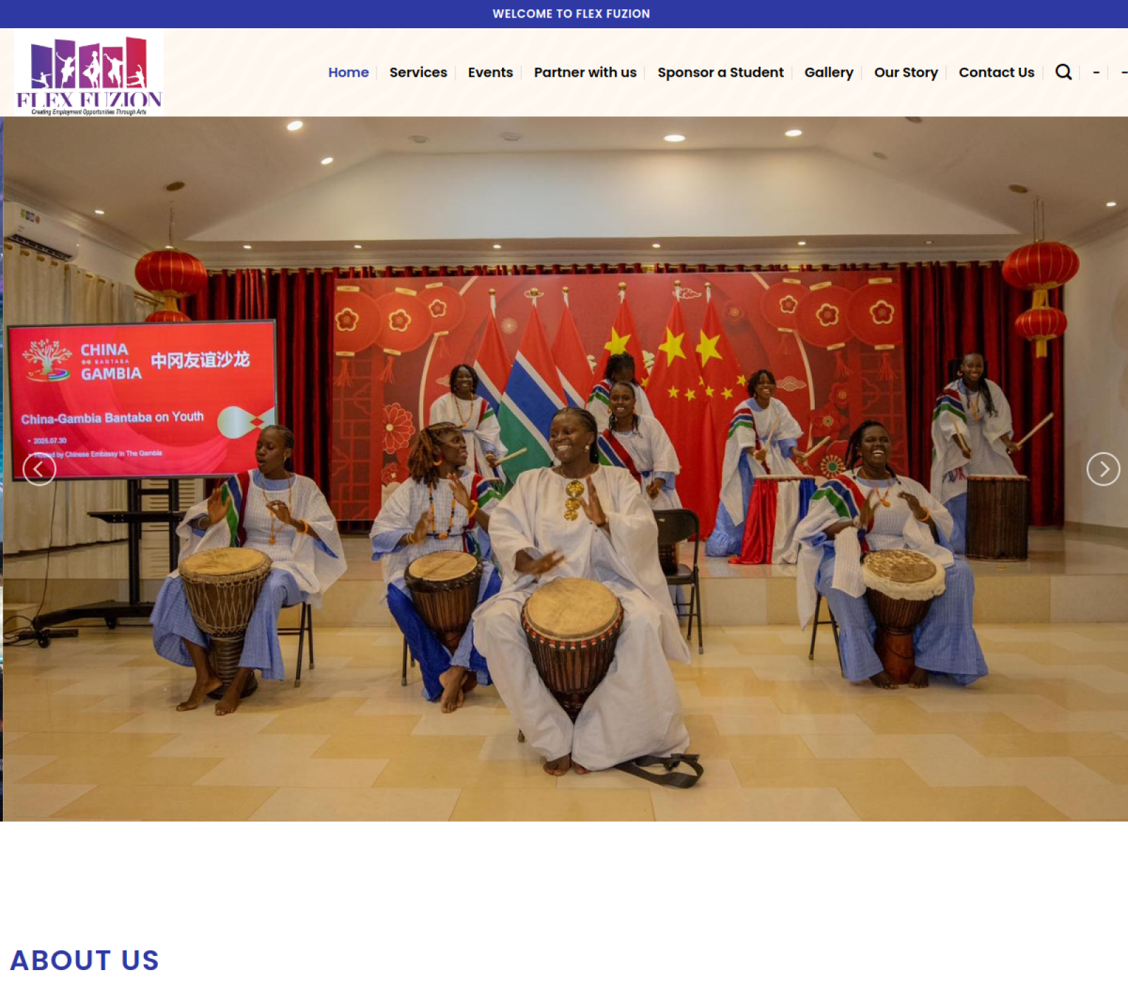 Screenshot of Flex Fuzion Gambia website