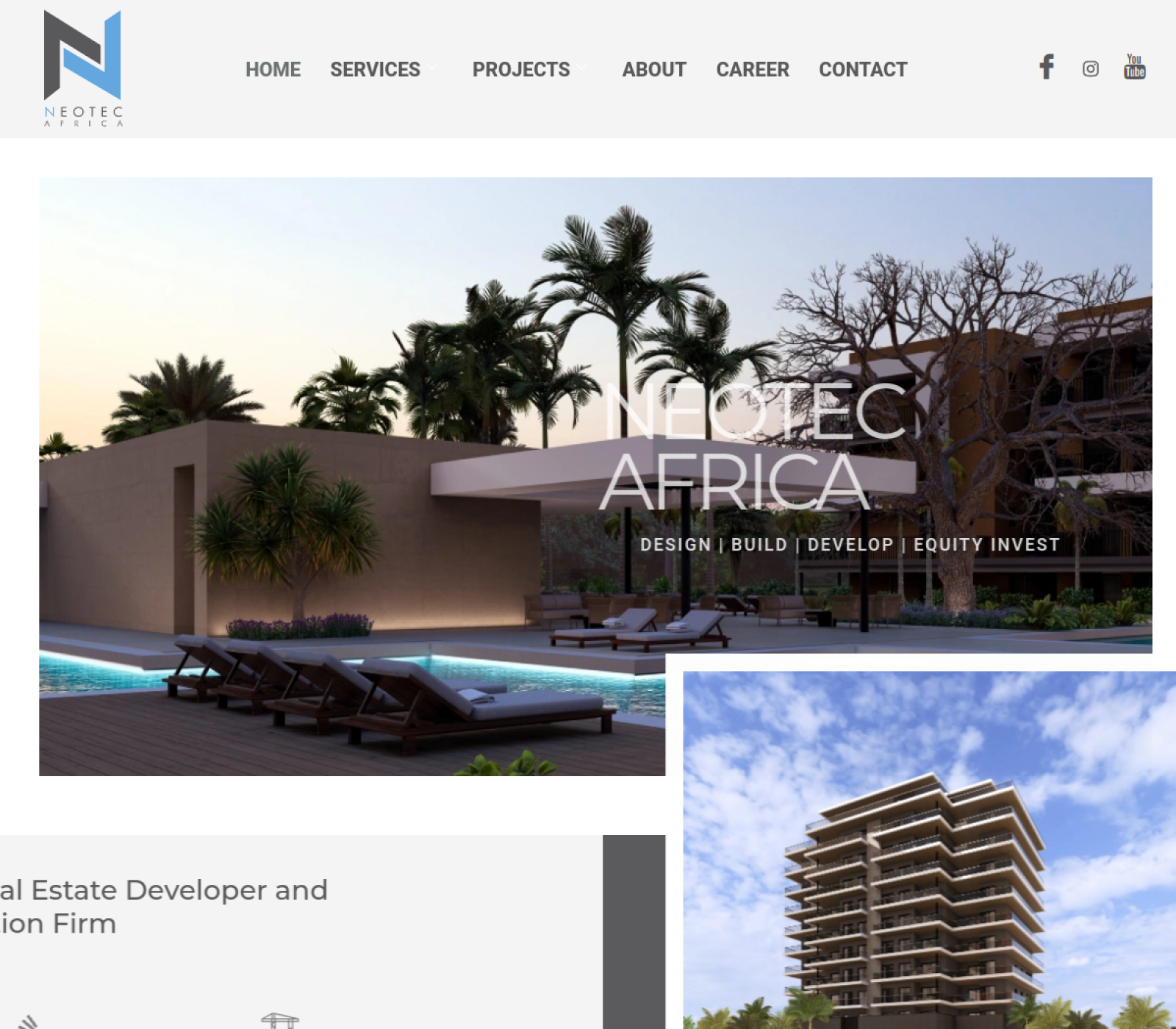 Screenshot of Neotec Africa website