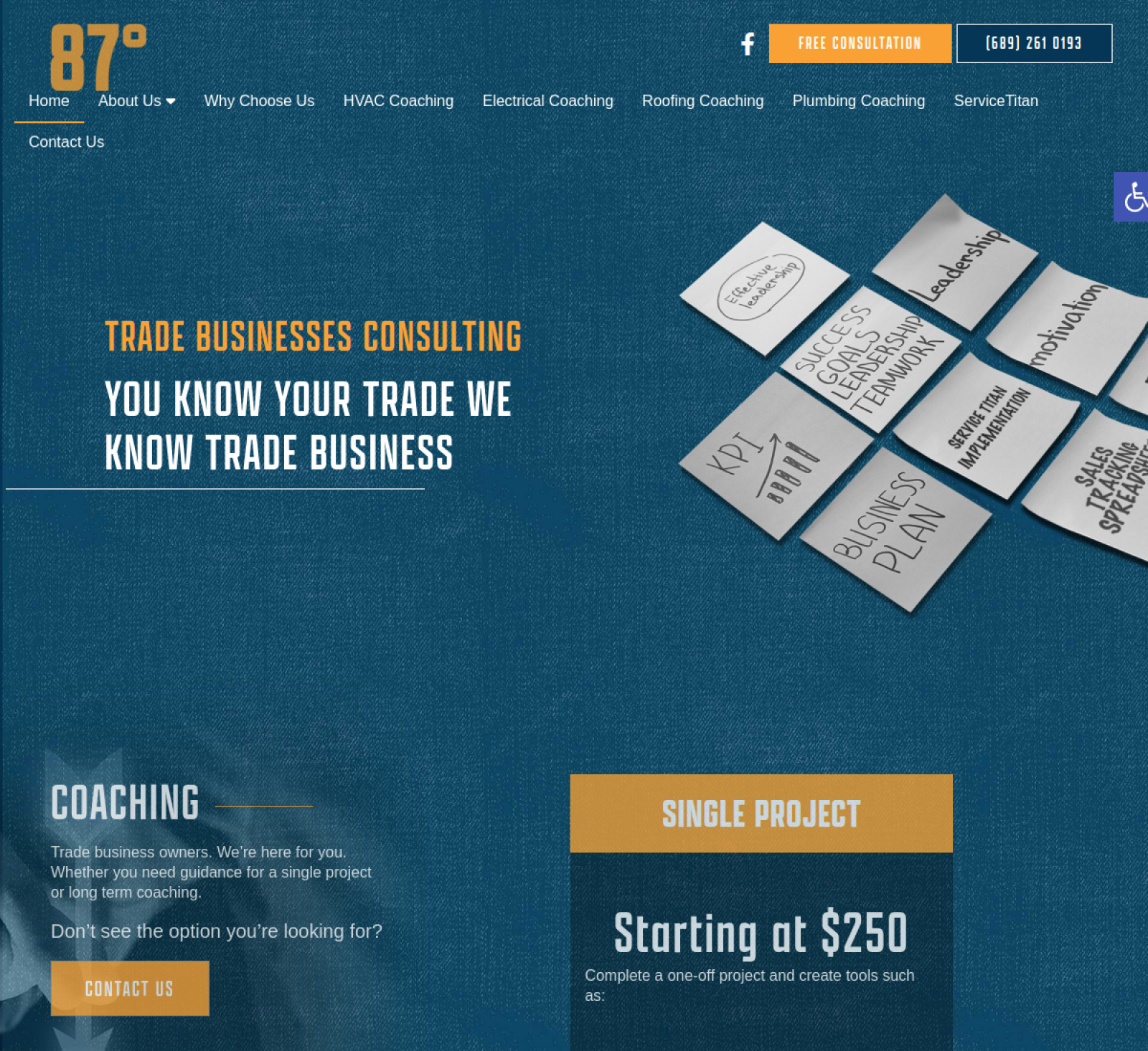 87° Coaching website and brand project