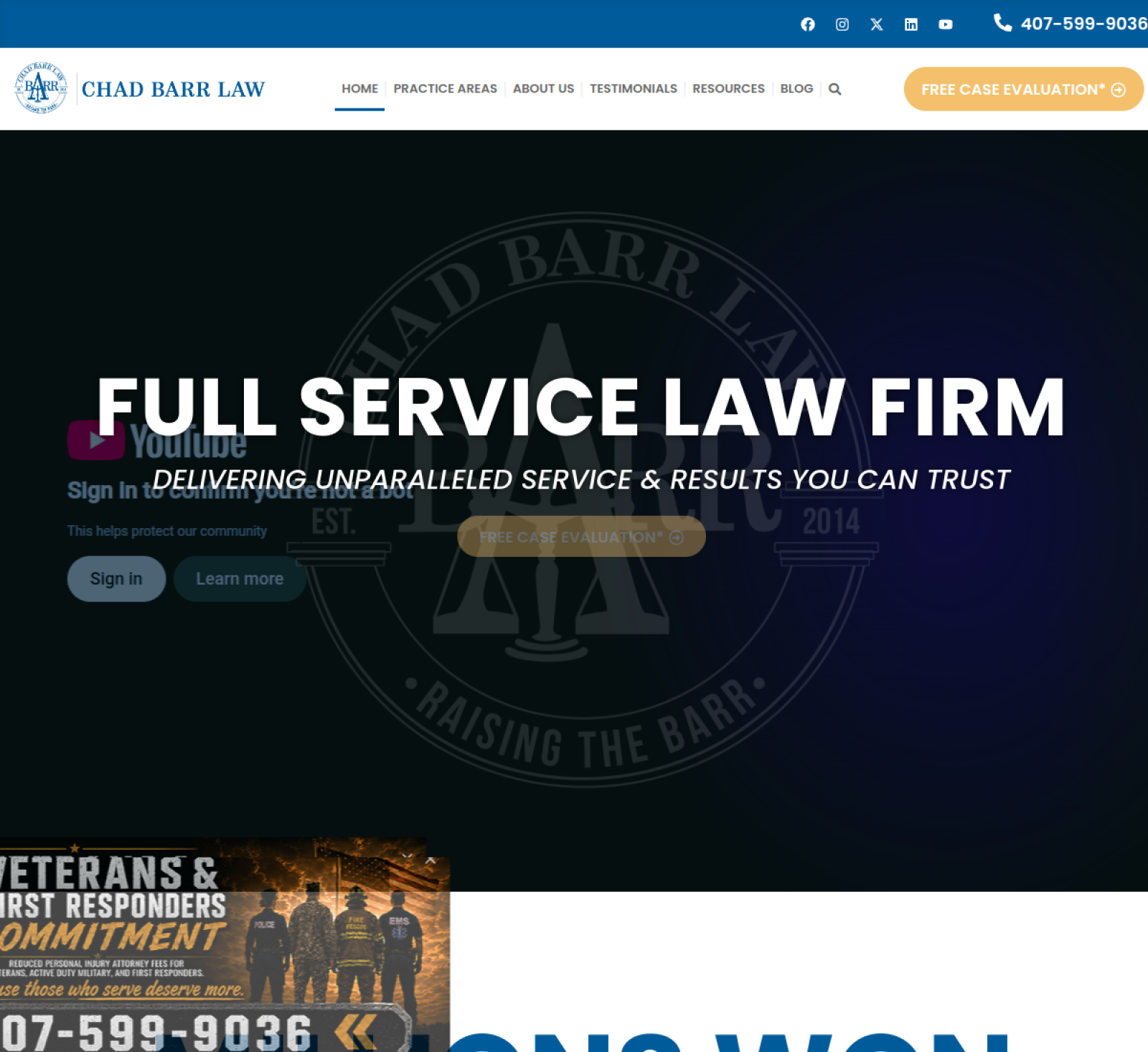Chad Barr Law website project