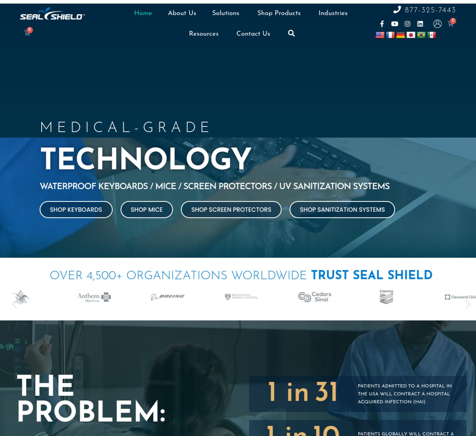 Seal Shield ecommerce website project