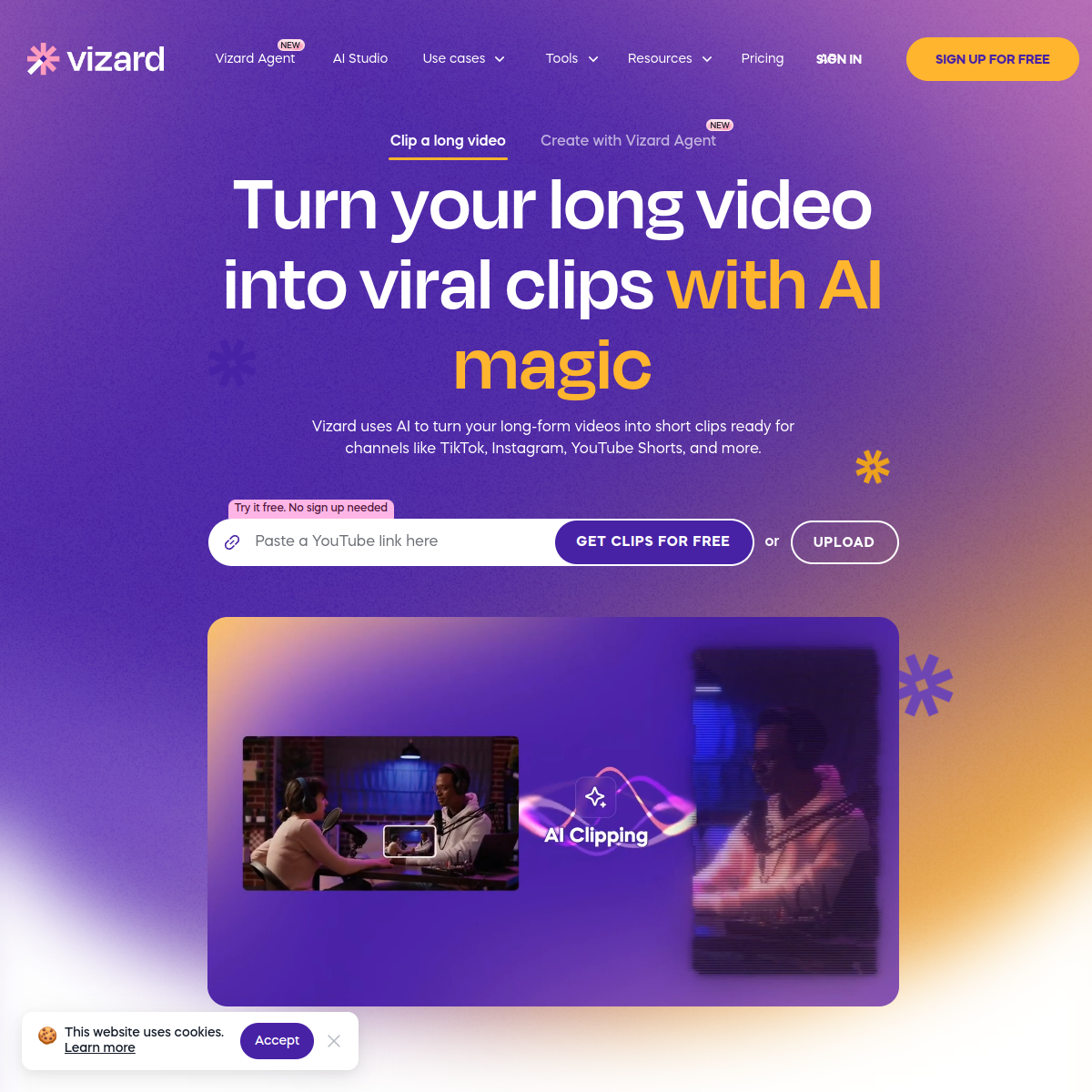 Vizard product screenshot
