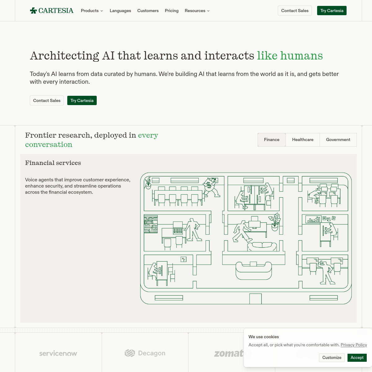 Cartesia product screenshot