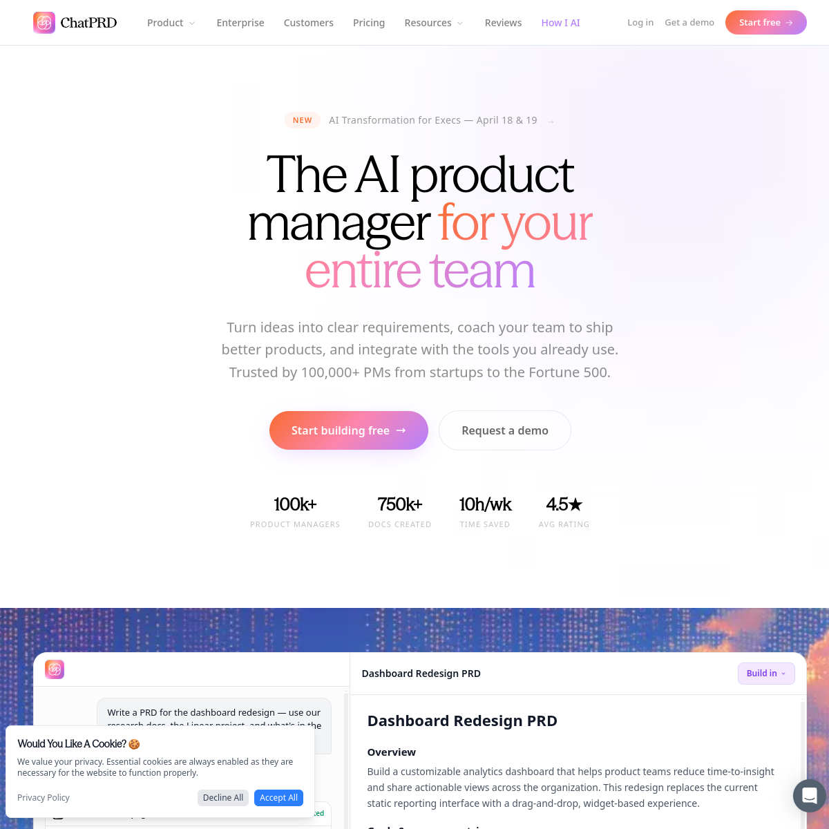 ChatPRD product screenshot