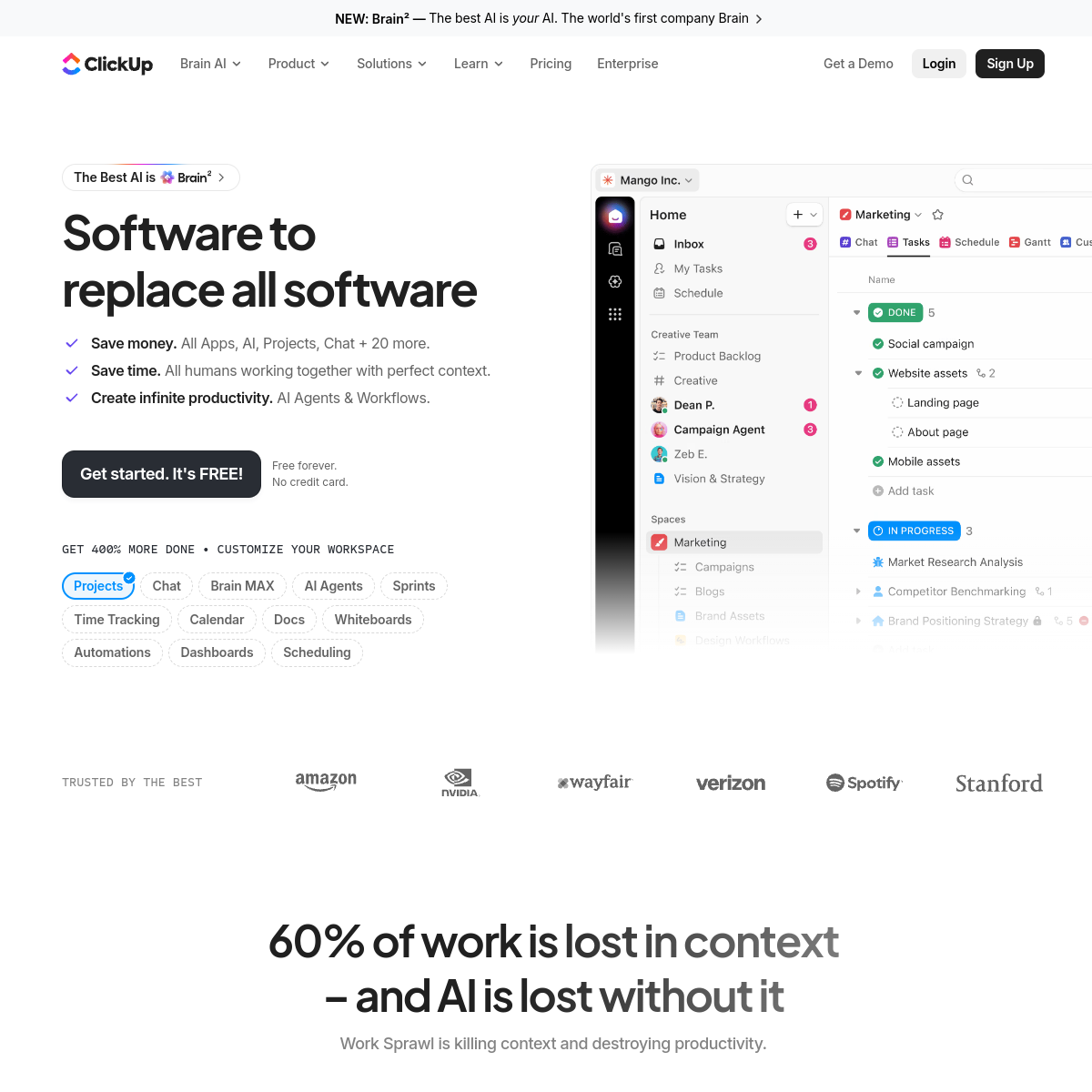 ClickUp product screenshot