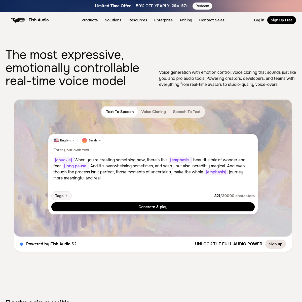 Fish Audio product screenshot
