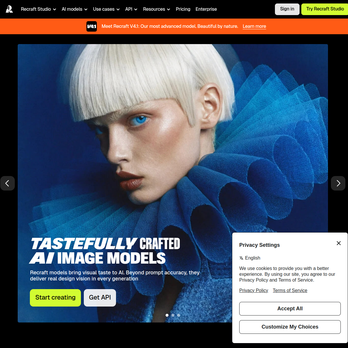 Recraft V3 product screenshot