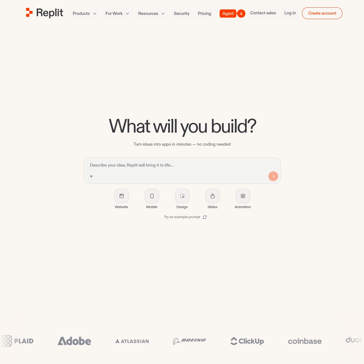 Replit product screenshot