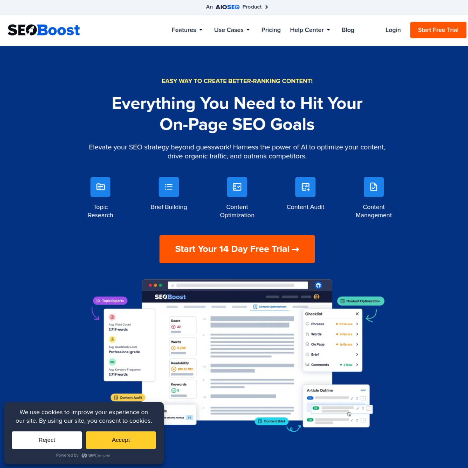 SEOBoost product screenshot