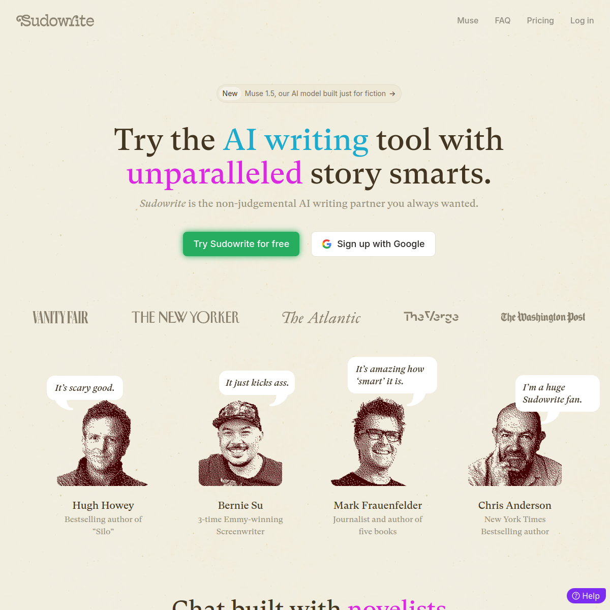 Sudowrite product screenshot