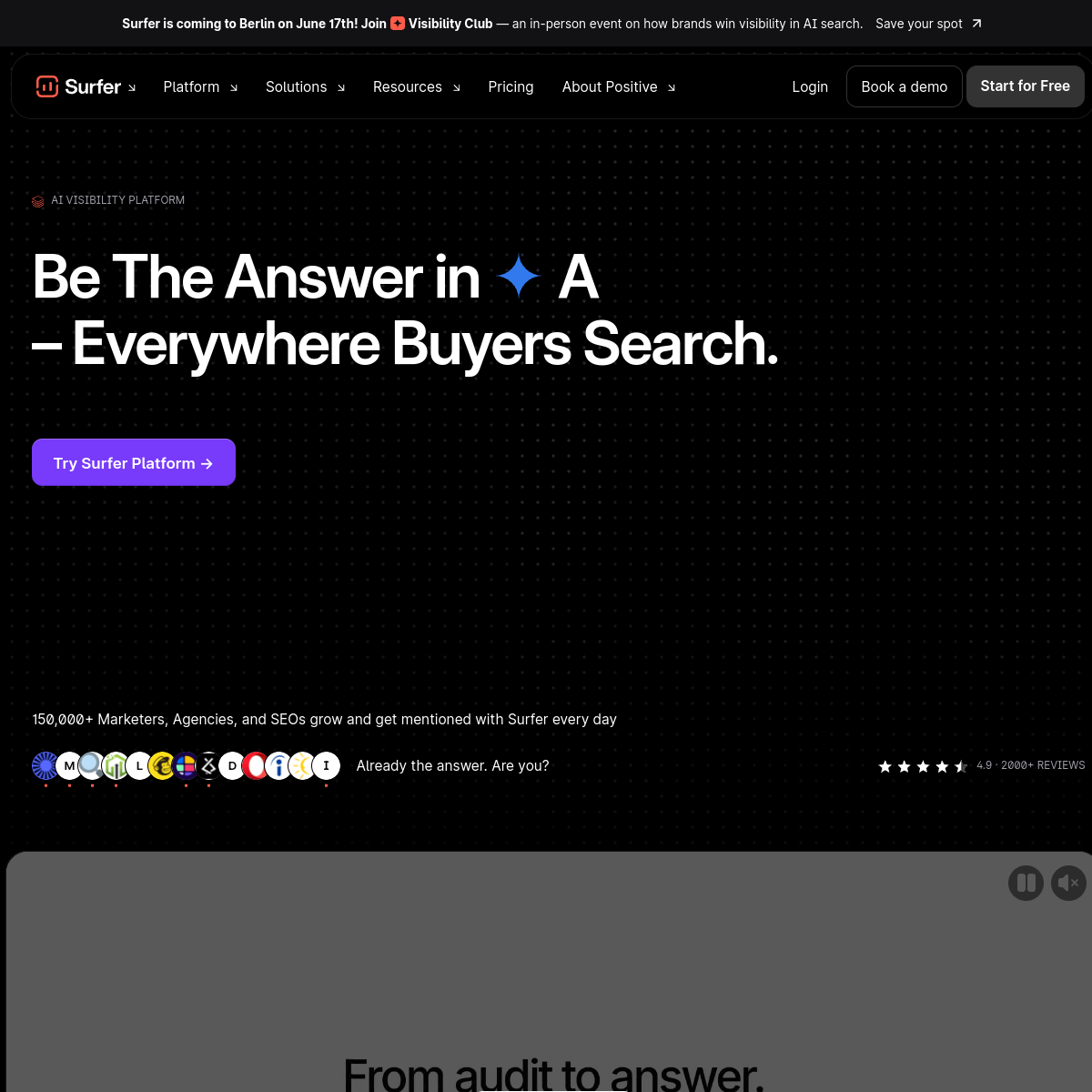 Surfer SEO product screenshot