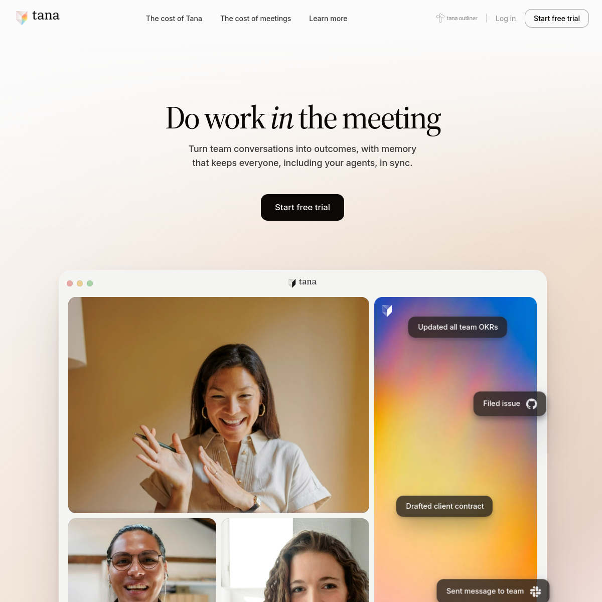 Tana product screenshot