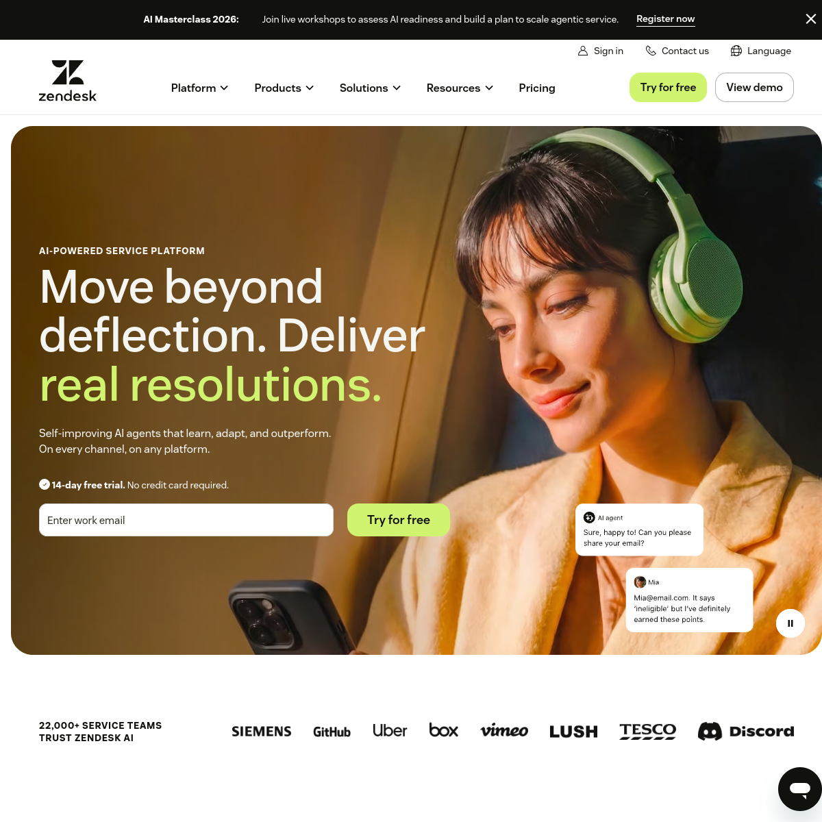 Zendesk product screenshot