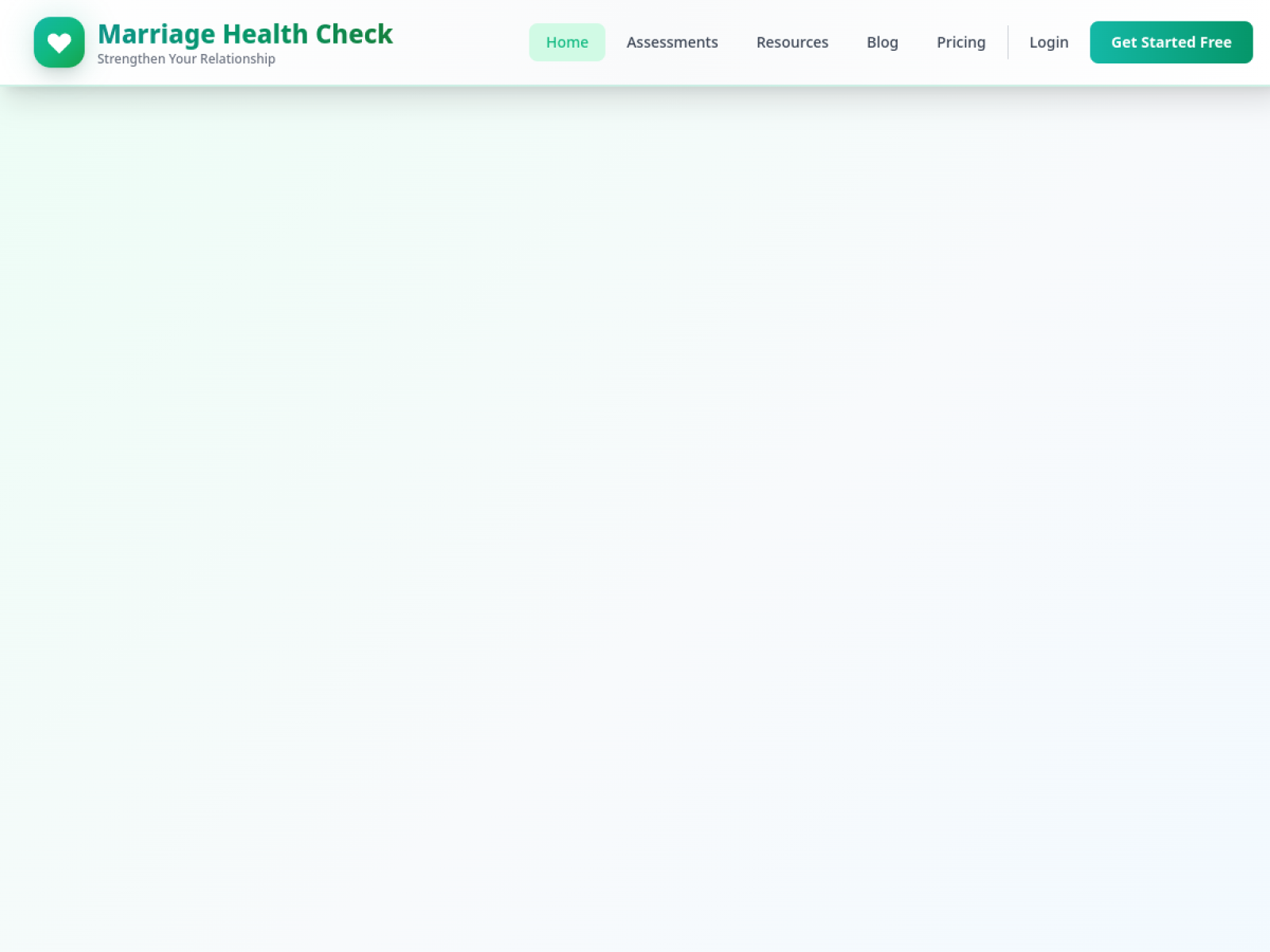 Marriage Health Check — live screenshot