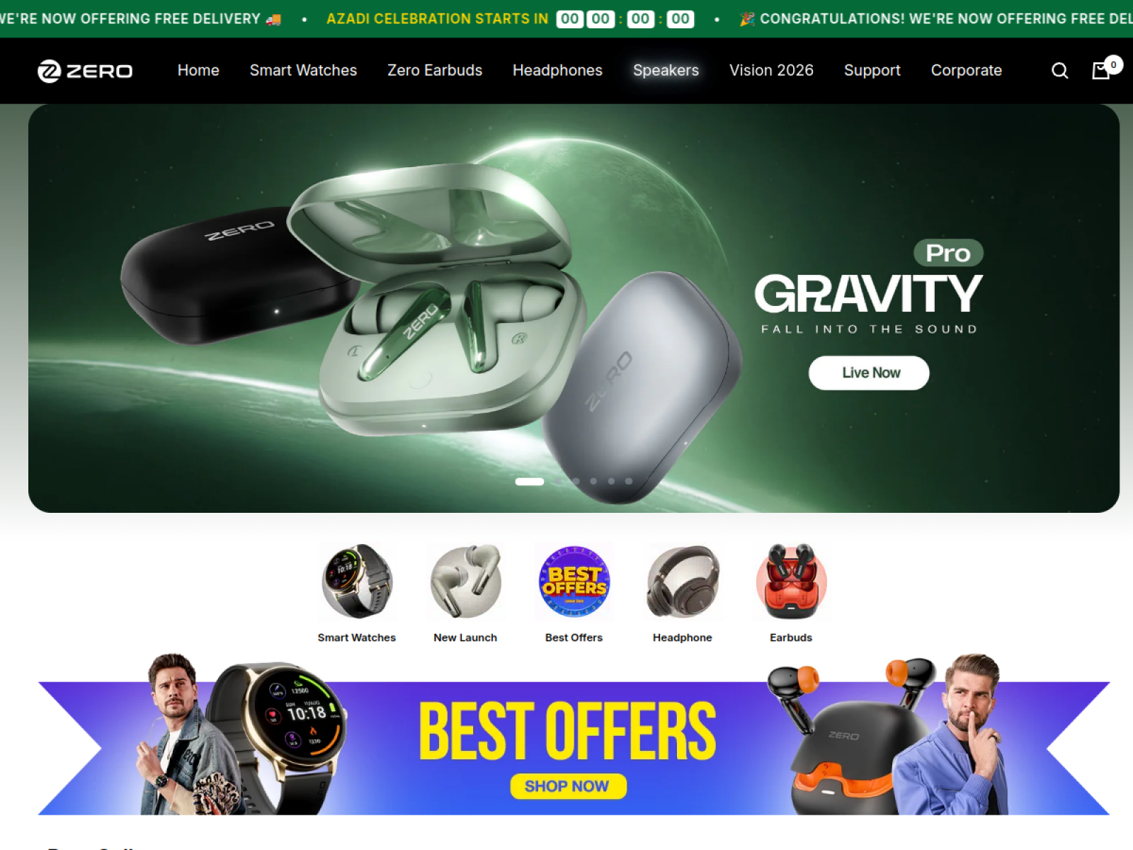 Zero Lifestyle Shopify storefront