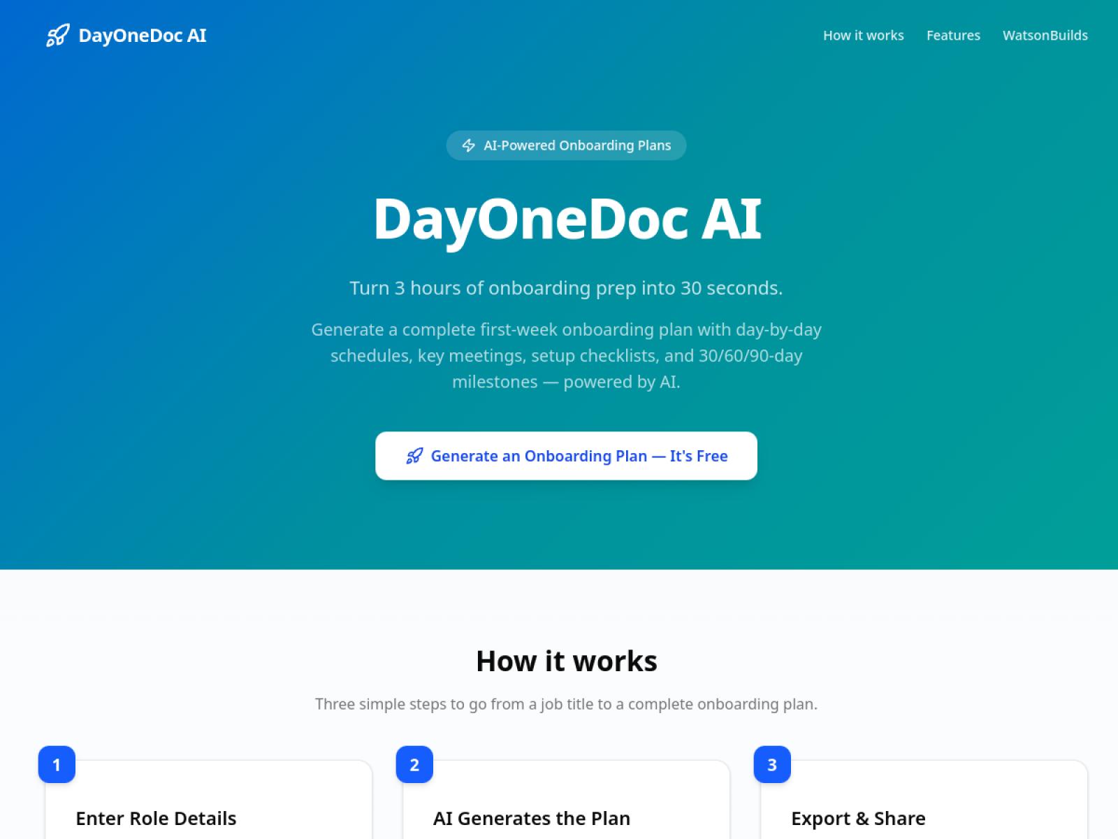 DayOneDoc AI preview