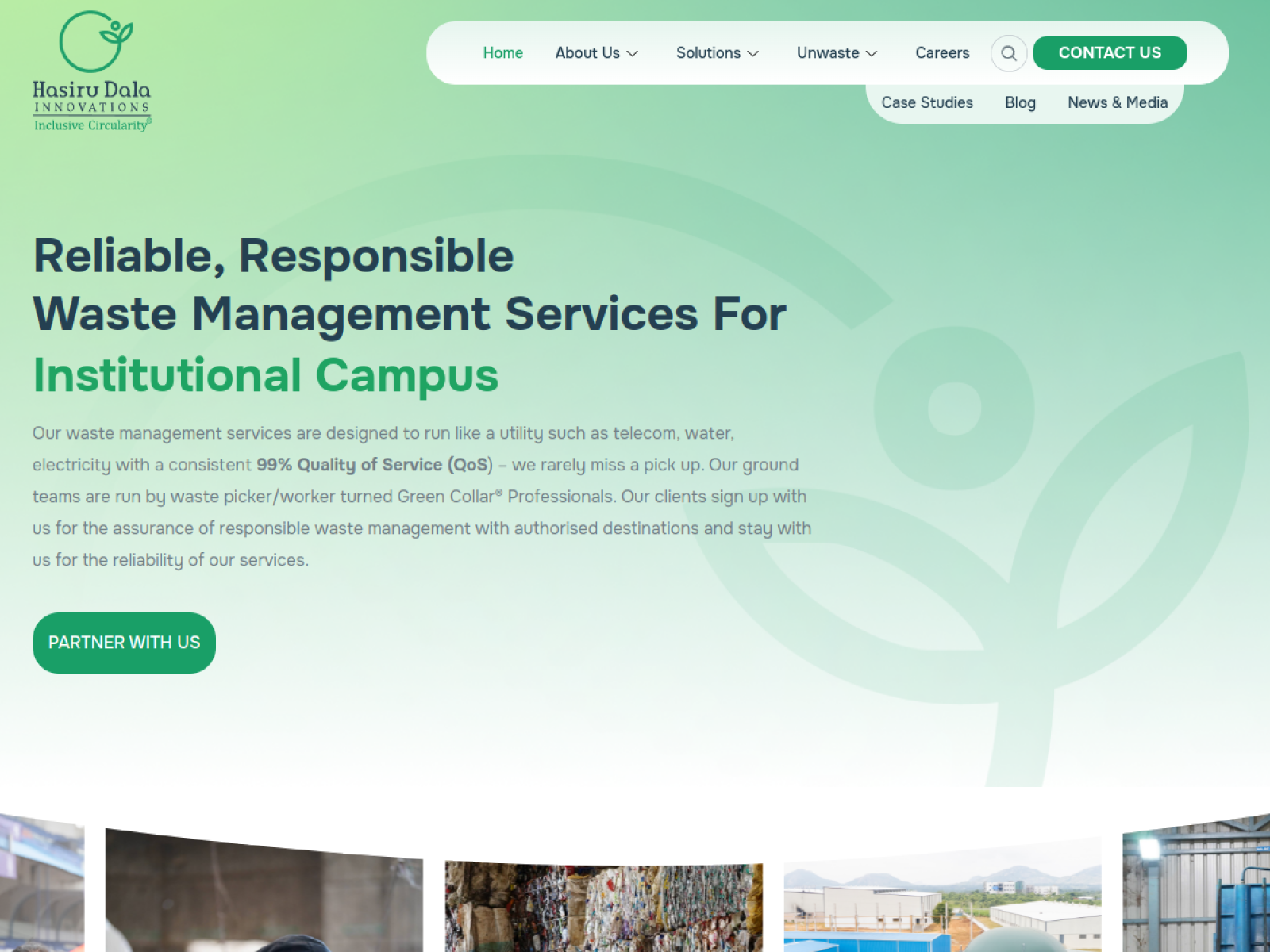 Hasiru Dala Innovations website screenshot