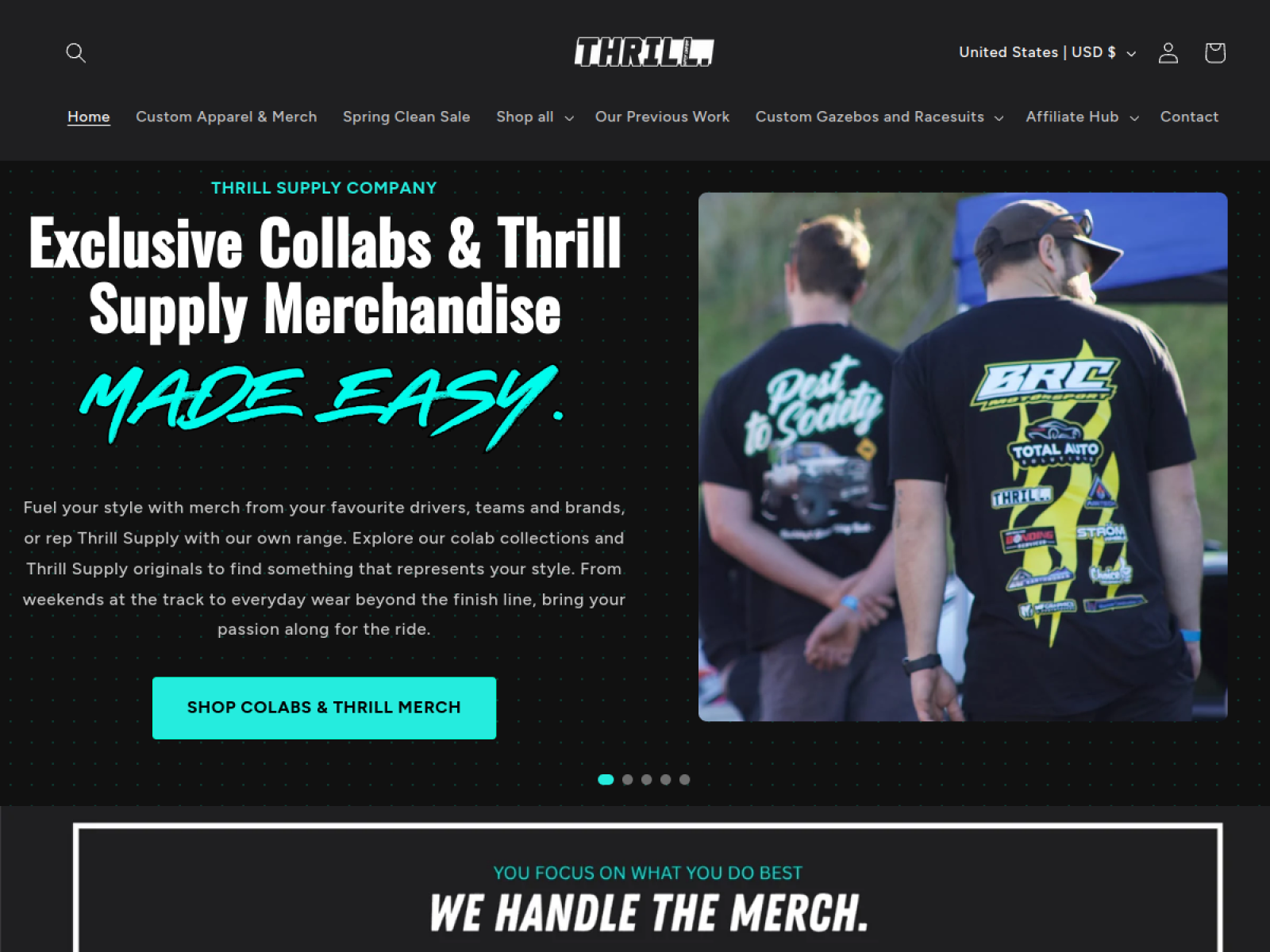 Thrill Supply website