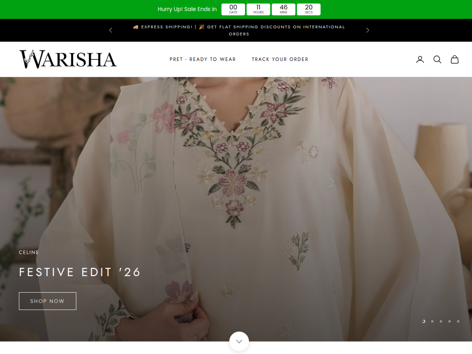 Warisha Pret website