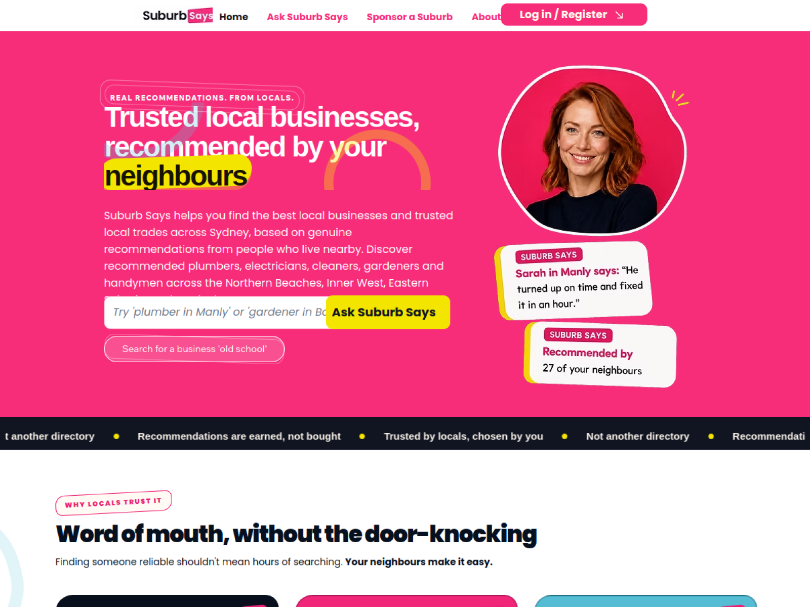 Suburb Says website