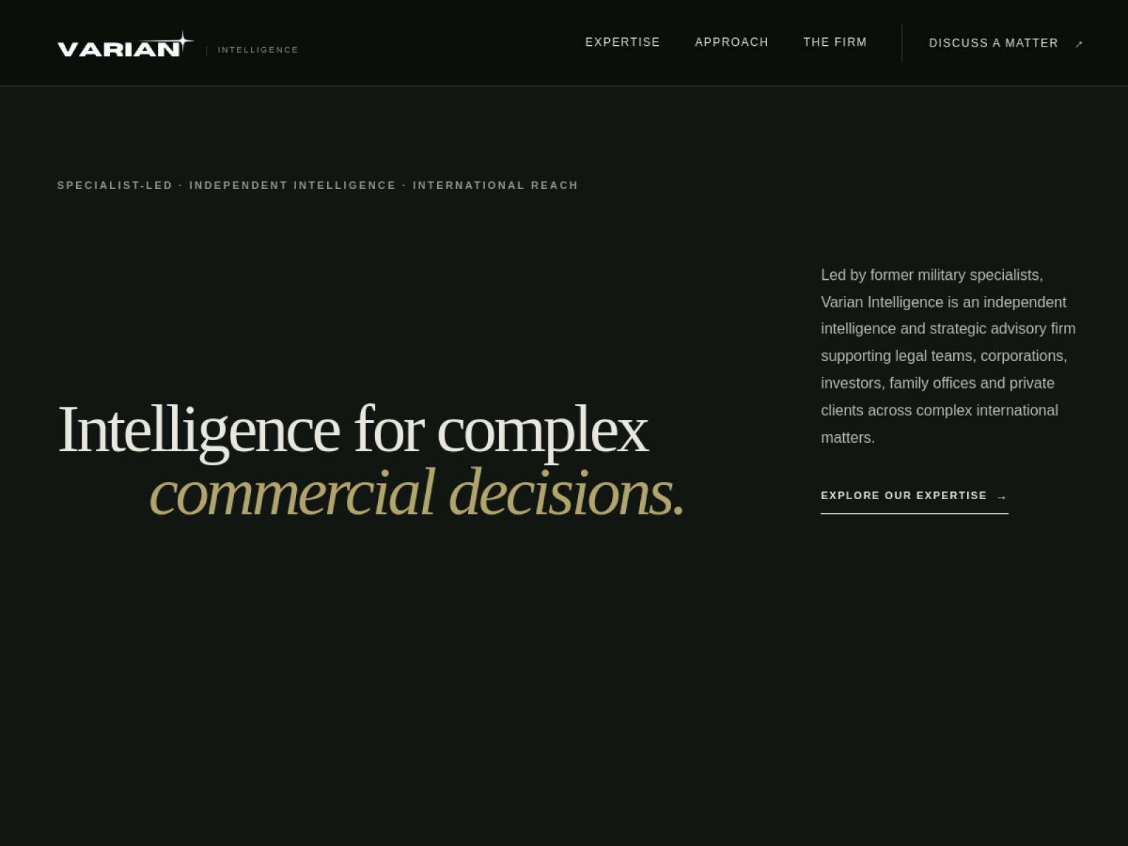 Varian International live website preview