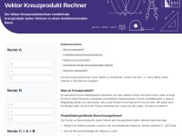 Vektor Kreuzprodukt Rechner