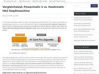 Zigarettenstopfmaschinen Vergleichstest: Powermatic vs. Hawkmatic