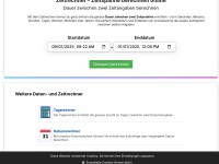 Zeitrechner - Zeitspanne berechnen