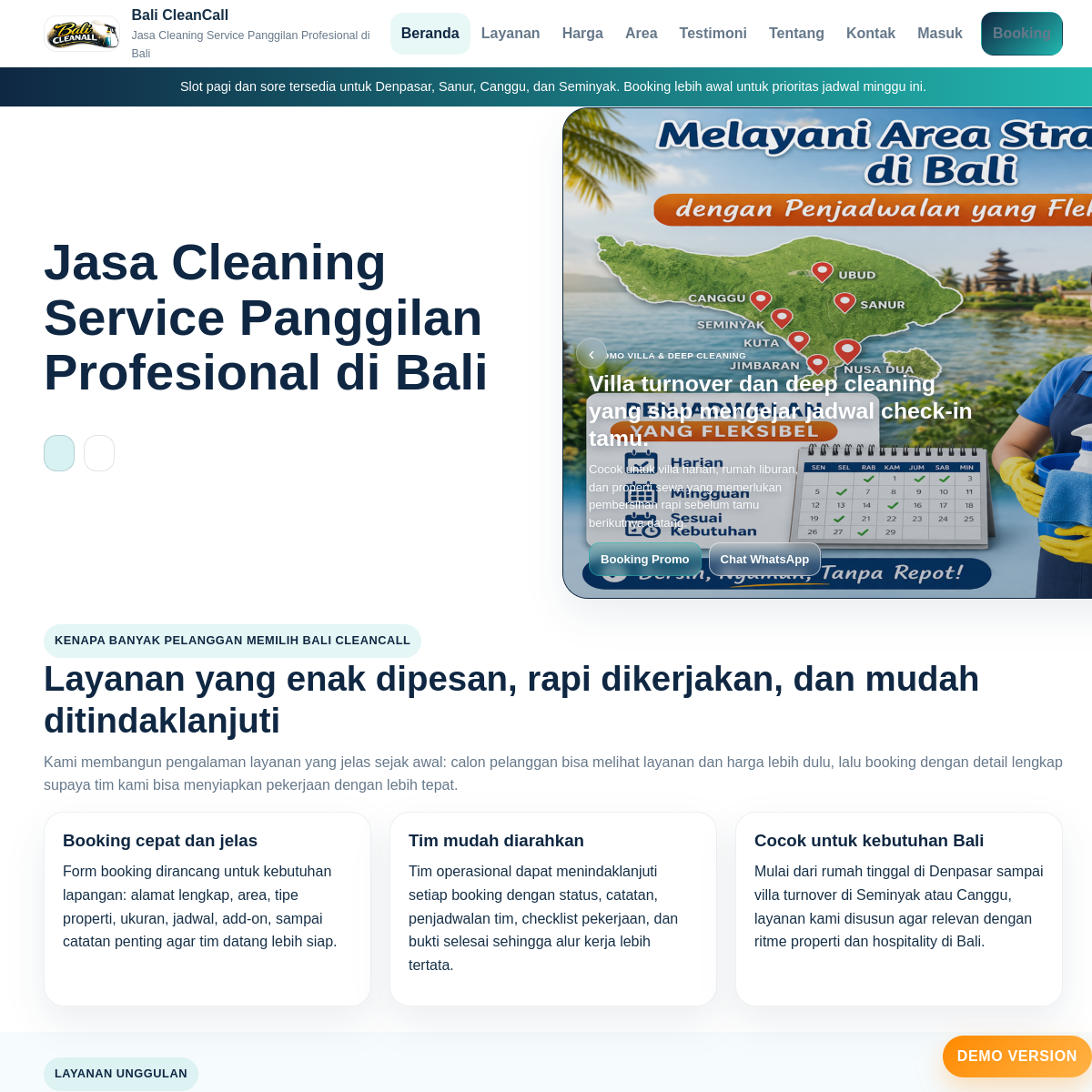 Preview Bali Clean Call