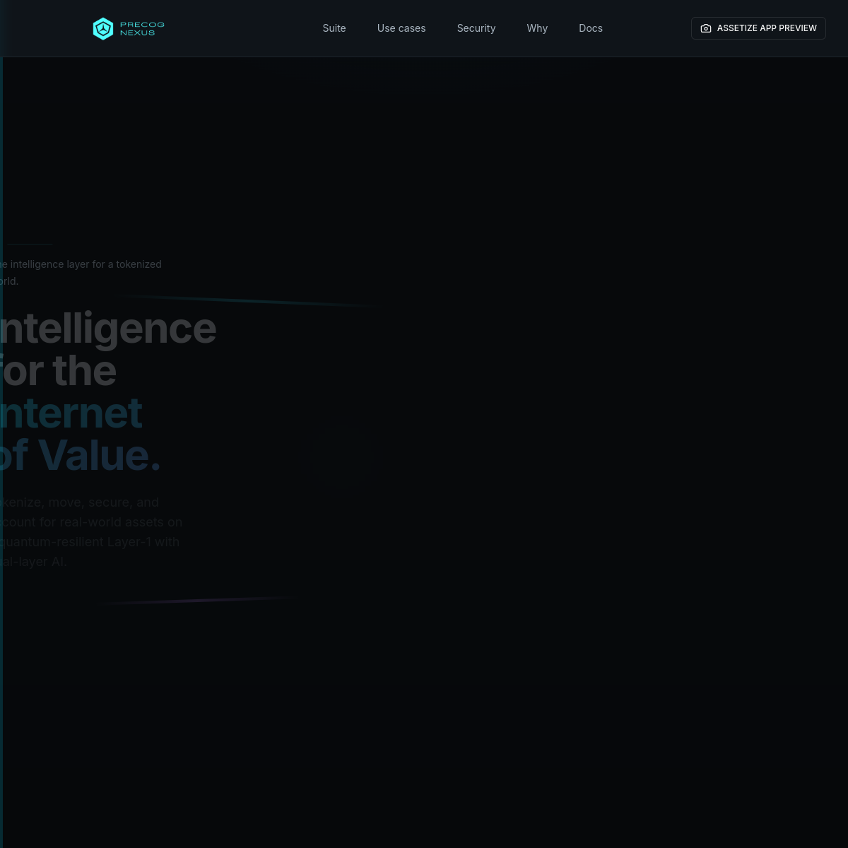 Precog website preview