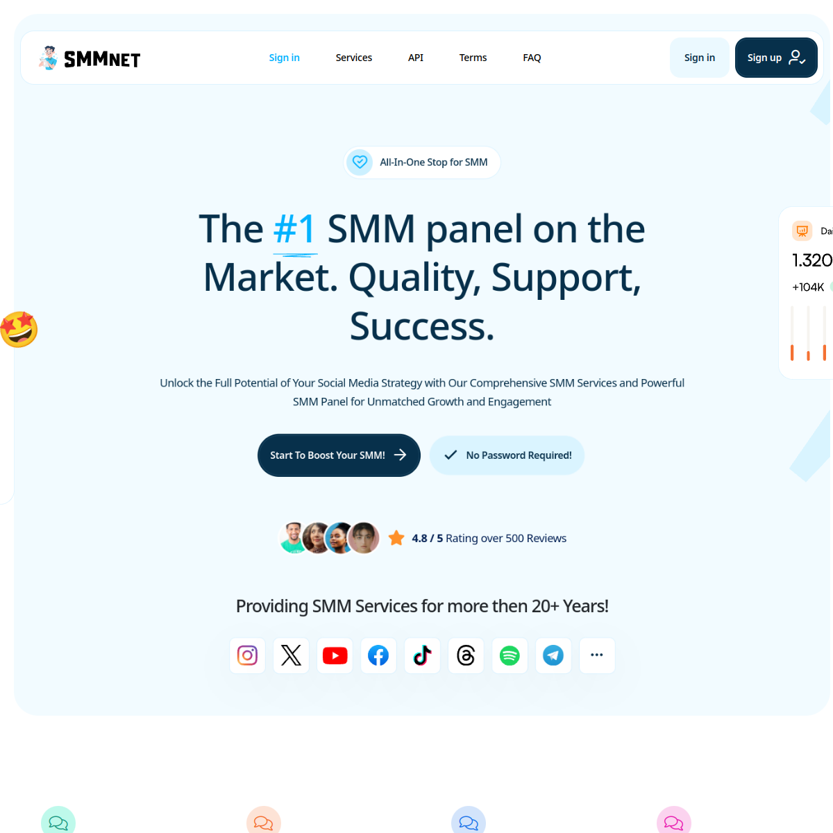 smm.net homepage preview