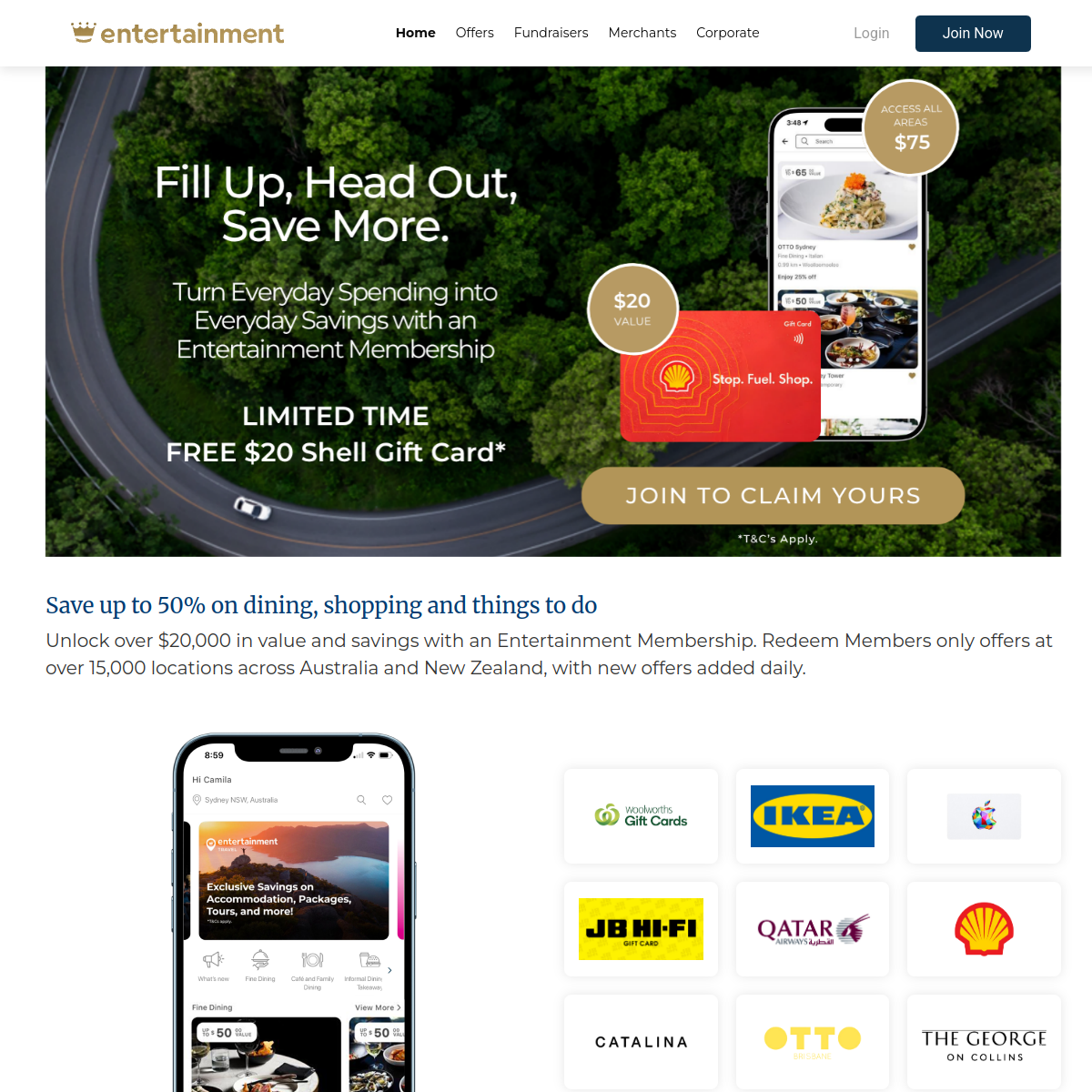 Entertainment website preview